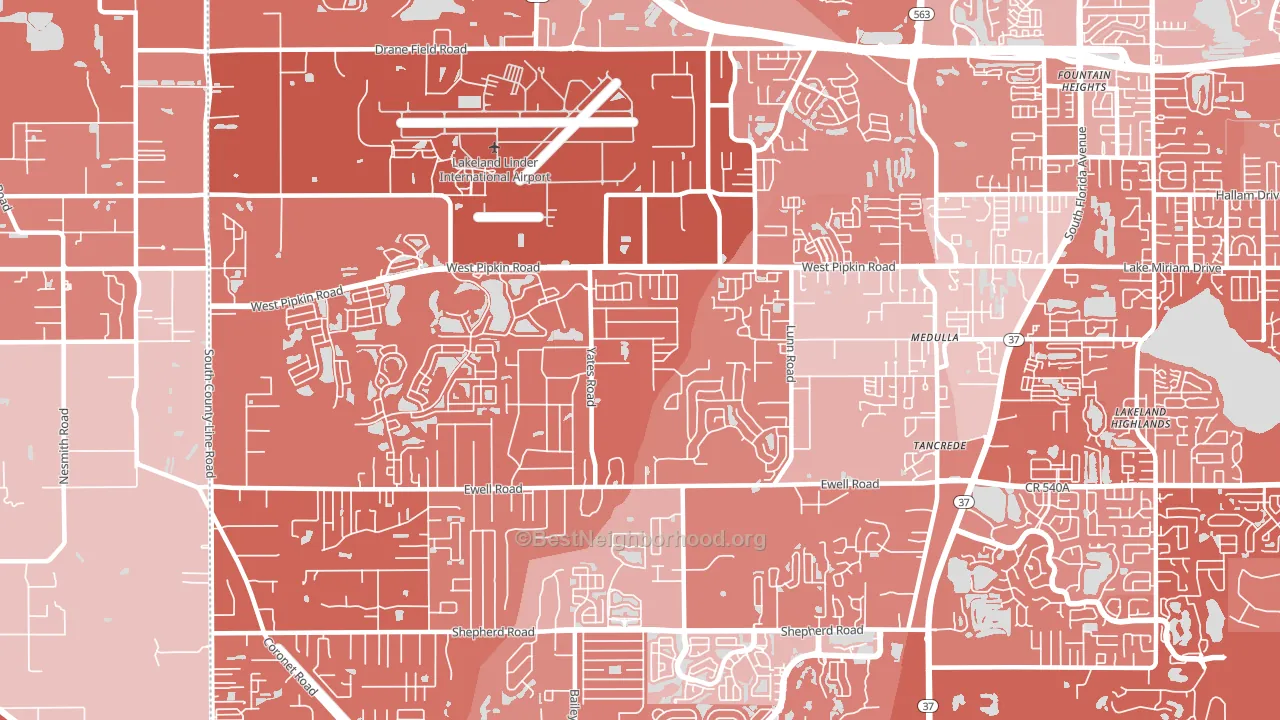33811, FL block-group political-lean map