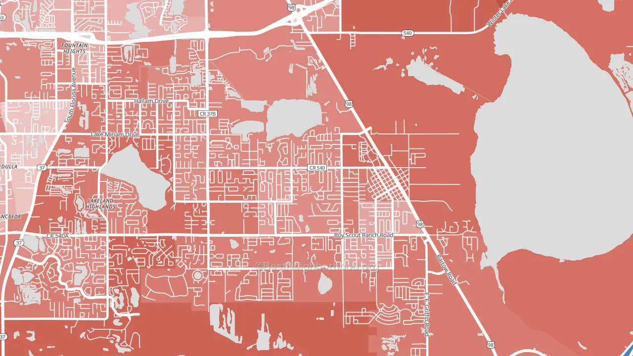 33812, FL block-group political-lean map