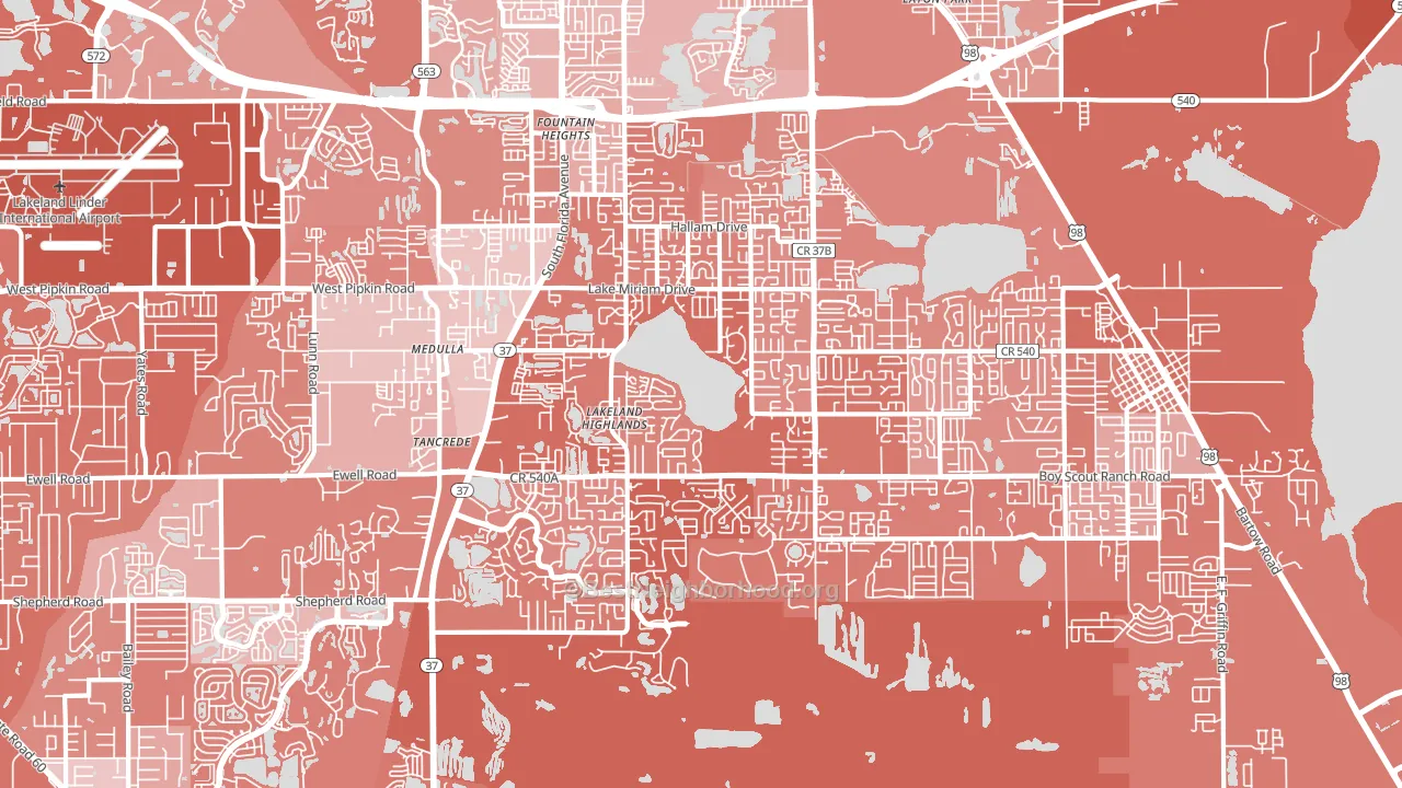 33813, FL block-group political-lean map