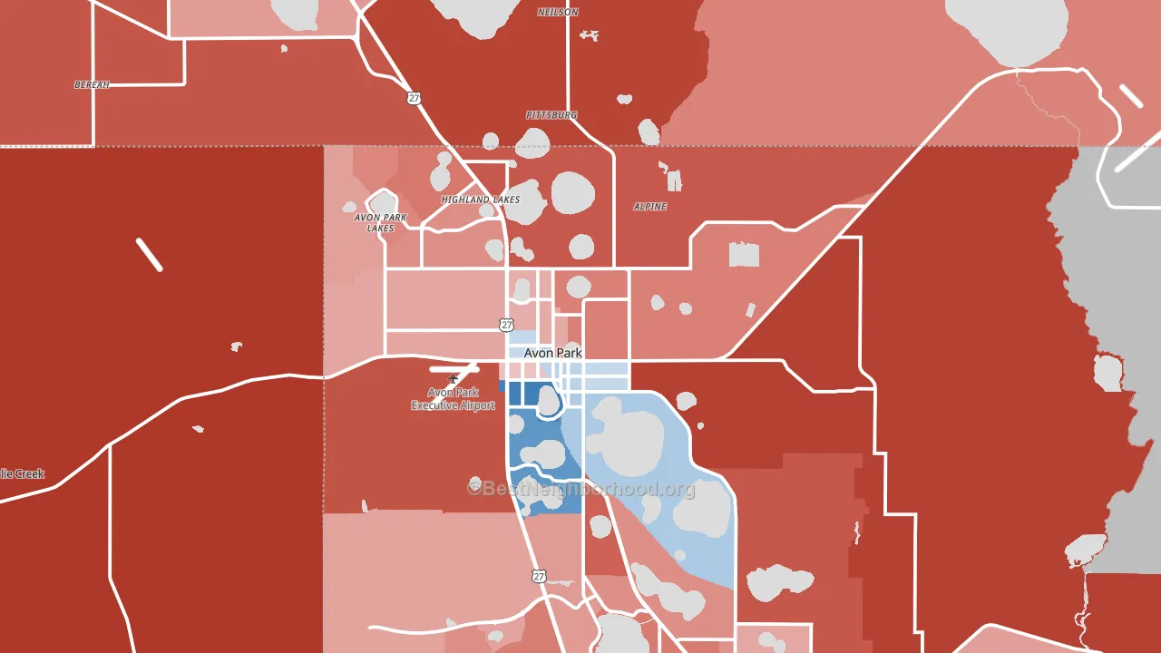 33825, FL block-group political-lean map