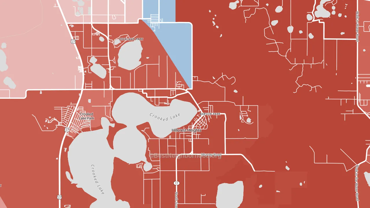 33827, FL block-group political-lean map