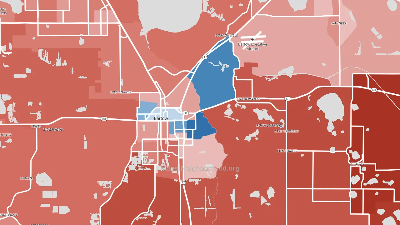 33830, FL block-group political-lean map