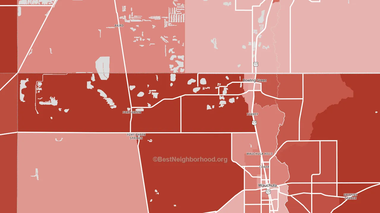 33834, FL block-group political-lean map