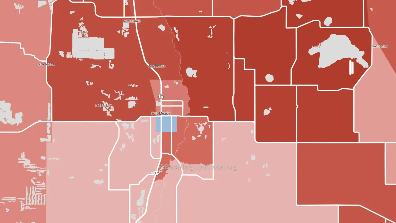 33841, FL block-group political-lean map