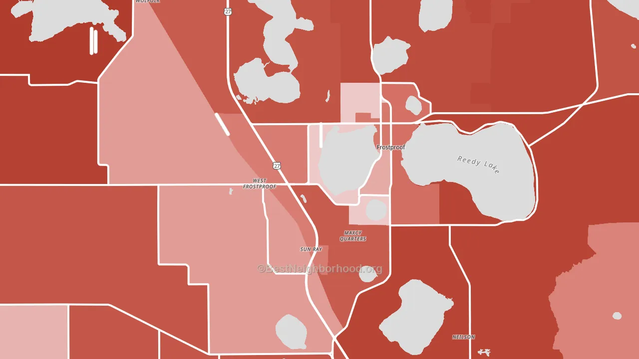 33843, FL block-group political-lean map