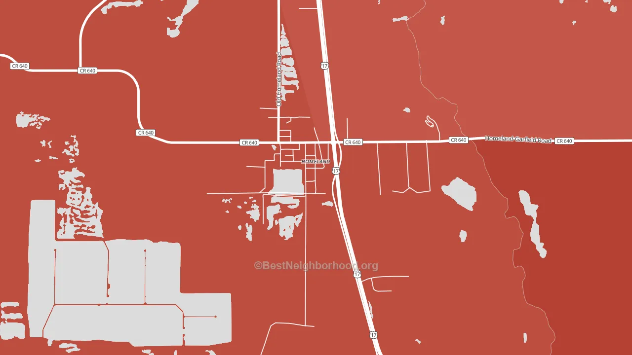 33847, FL block-group political-lean map