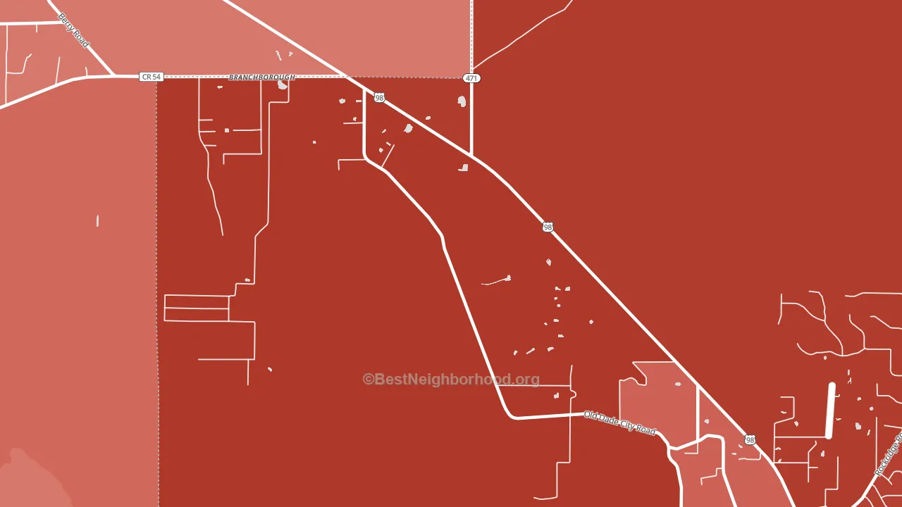 33849, FL block-group political-lean map