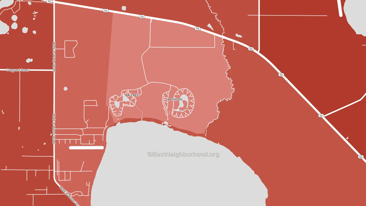 33854, FL block-group political-lean map