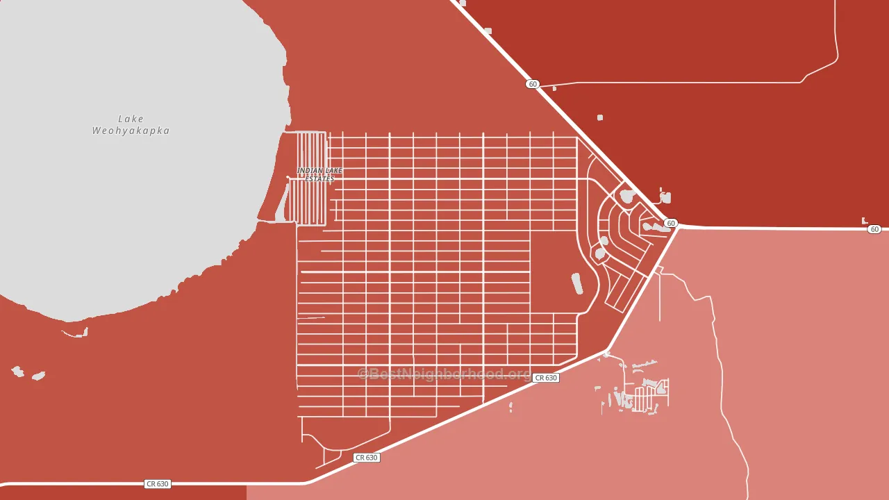 33855, FL block-group political-lean map