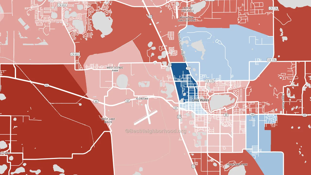 33859, FL block-group political-lean map