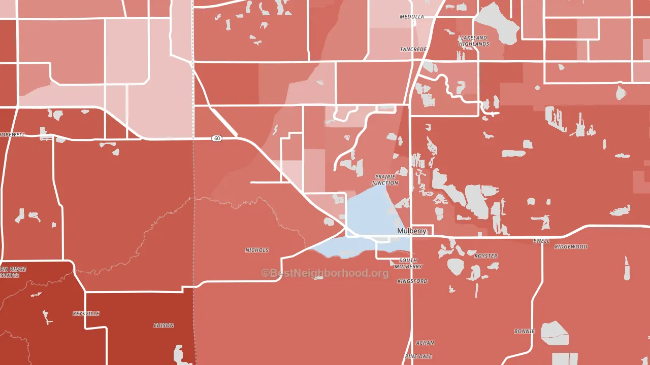 33860, FL block-group political-lean map