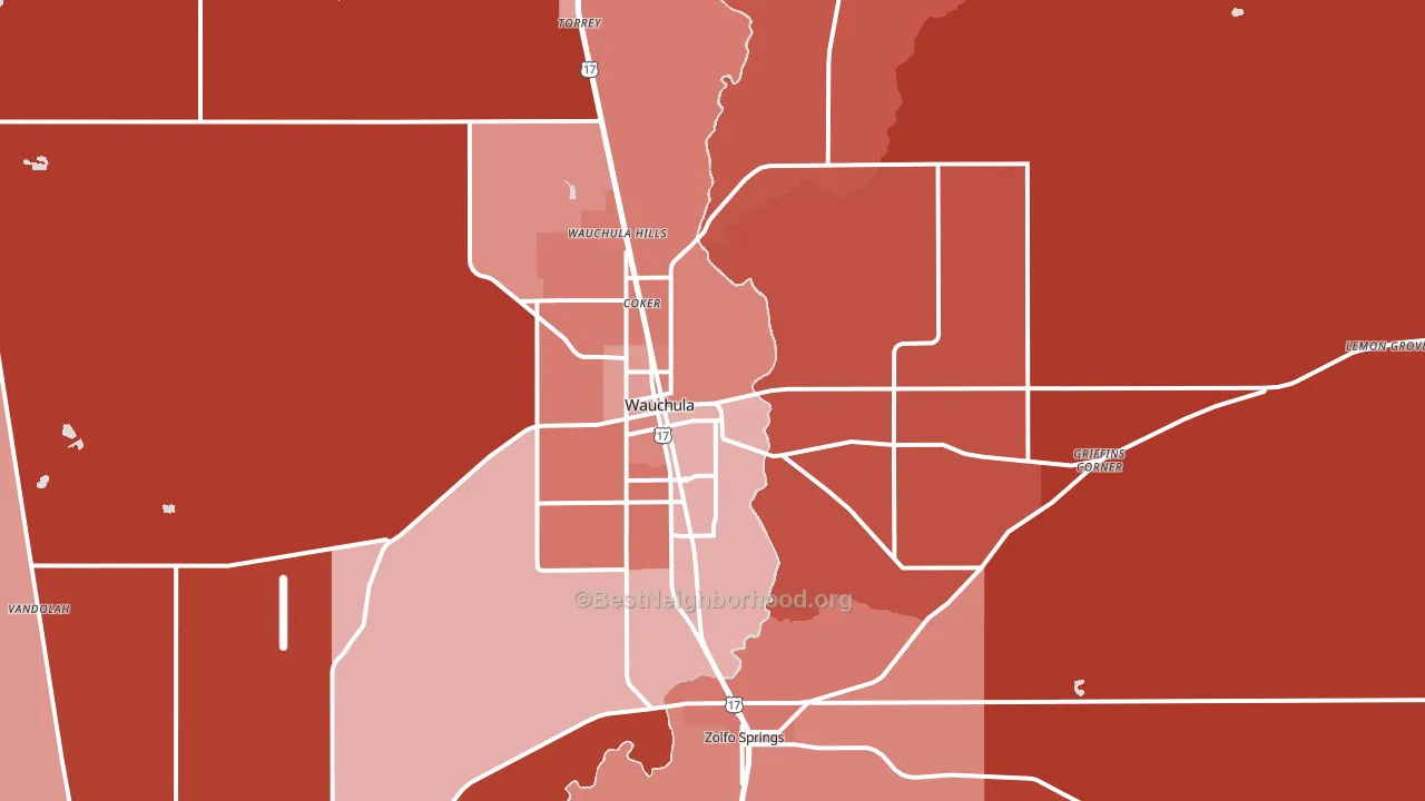 33873, FL block-group political-lean map