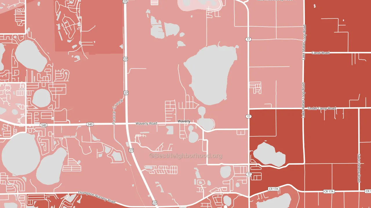 33877, FL block-group political-lean map
