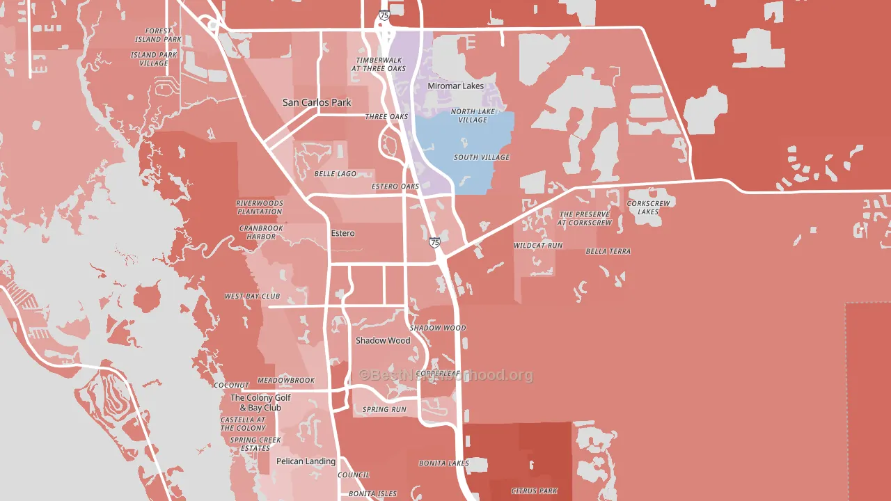 33928, FL block-group political-lean map