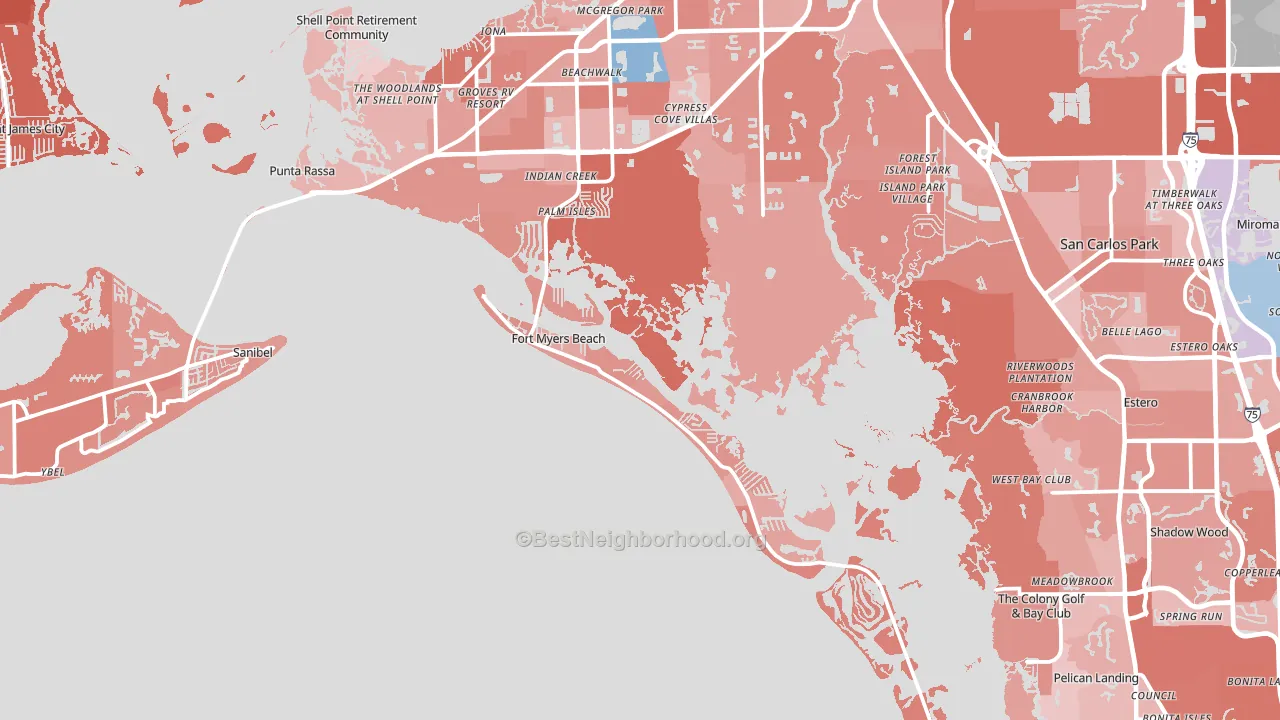 33931, FL block-group political-lean map