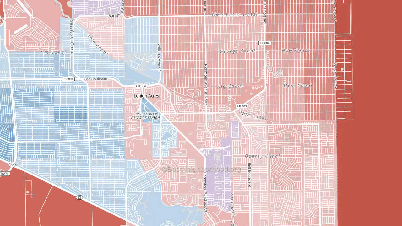 33936, FL block-group political-lean map