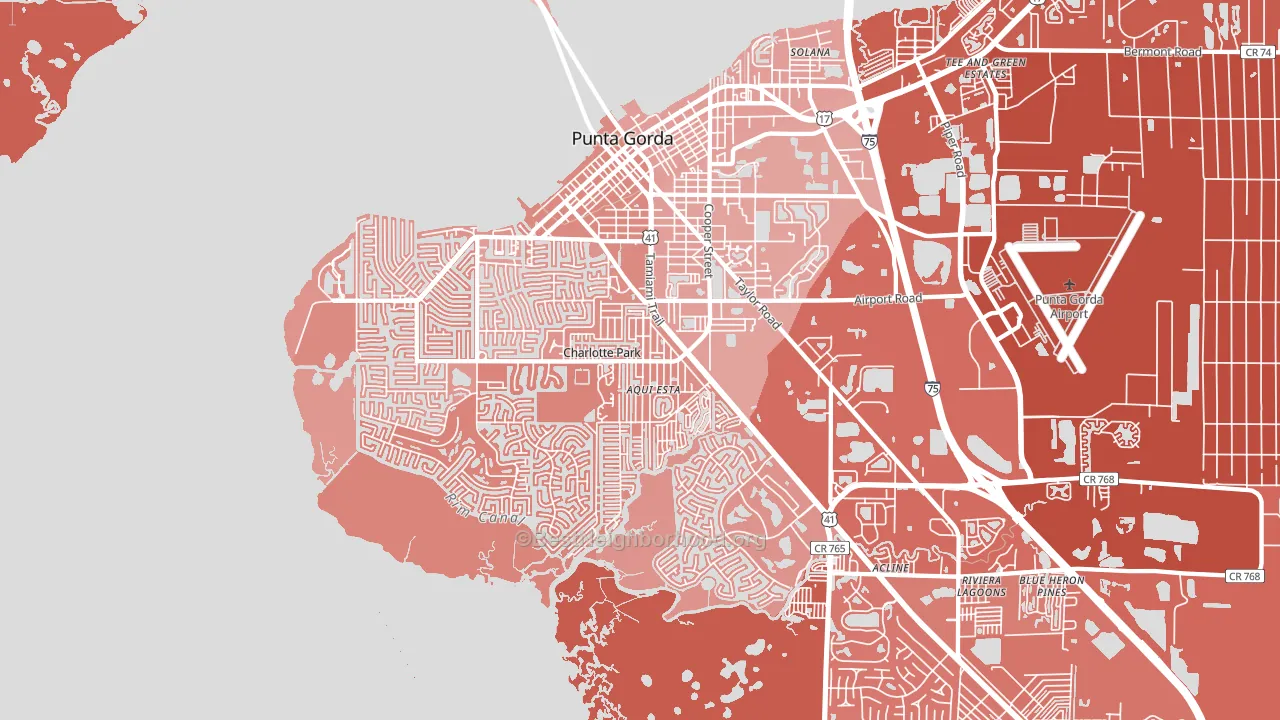 33950, FL block-group political-lean map