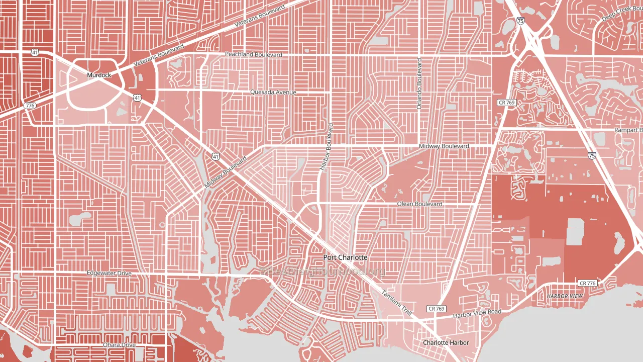 33952, FL block-group political-lean map