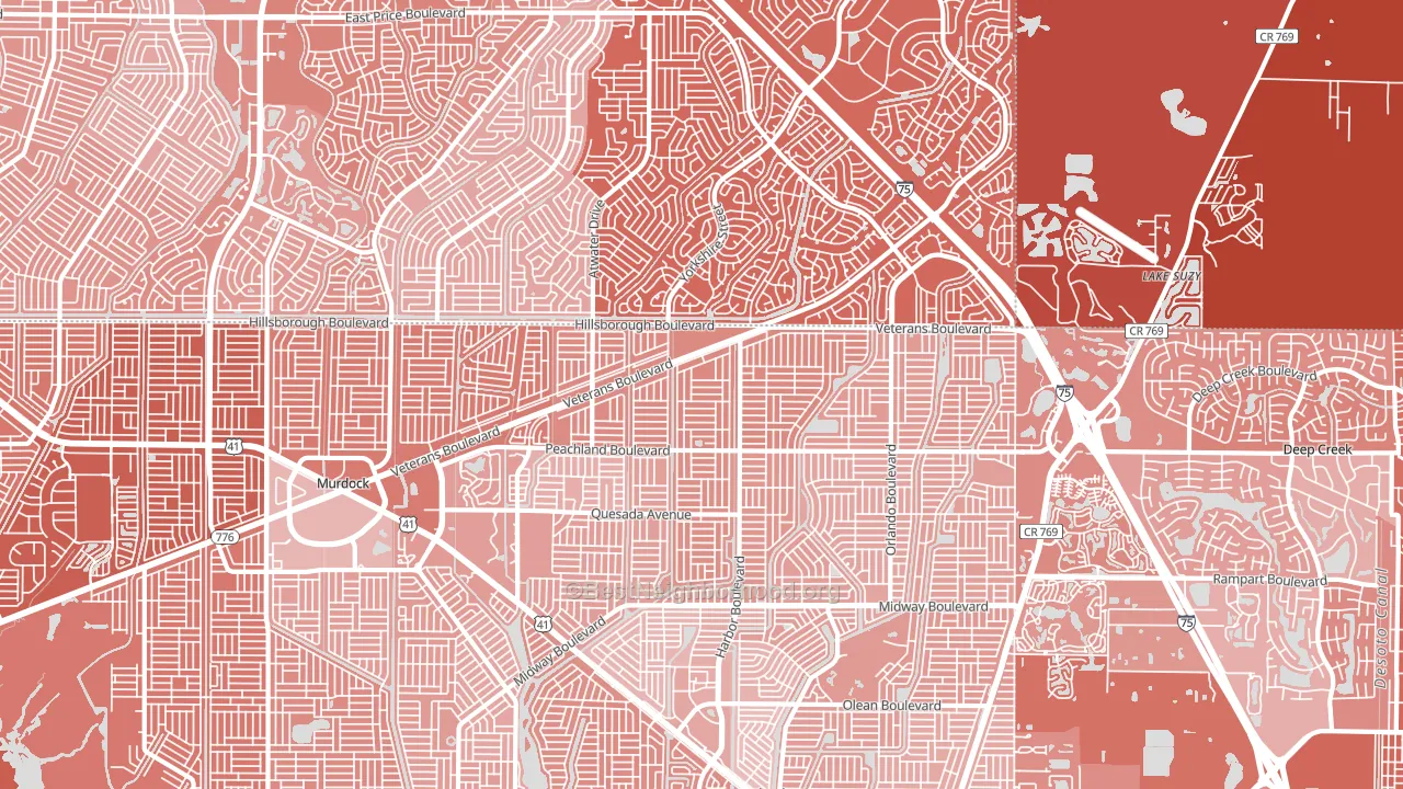 33954, FL block-group political-lean map