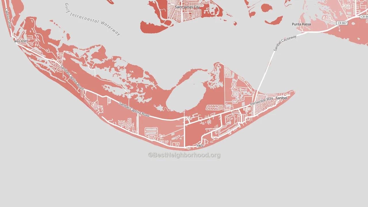 33957, FL block-group political-lean map
