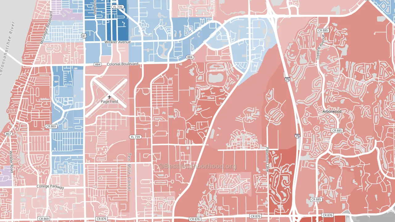 33966, FL block-group political-lean map