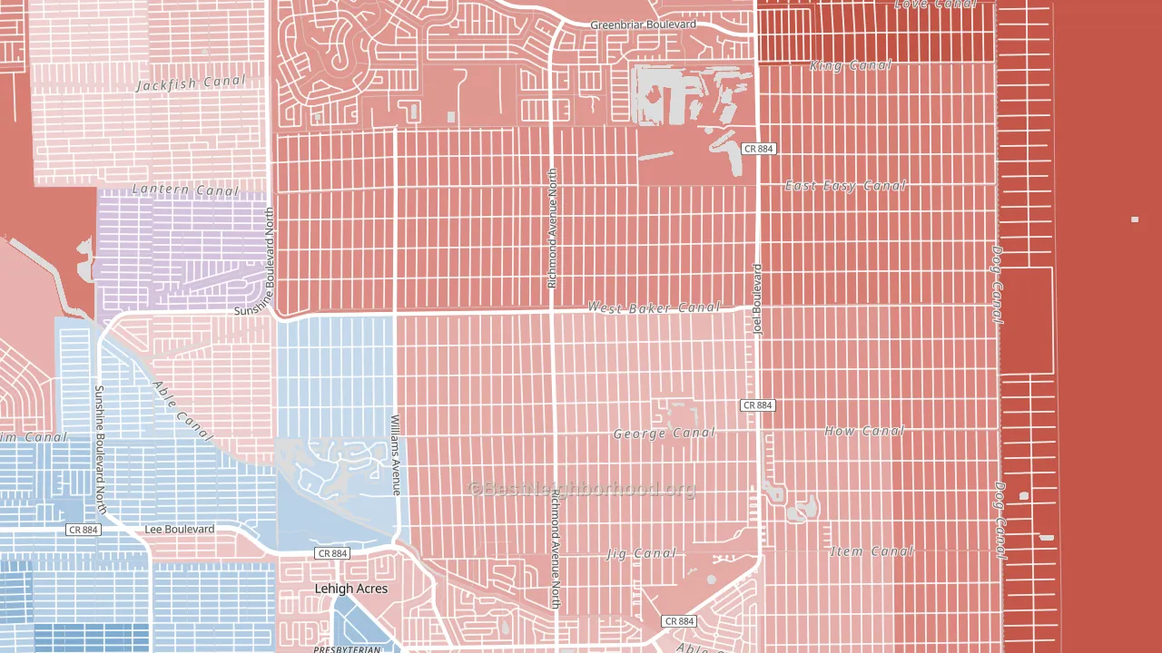33972, FL block-group political-lean map