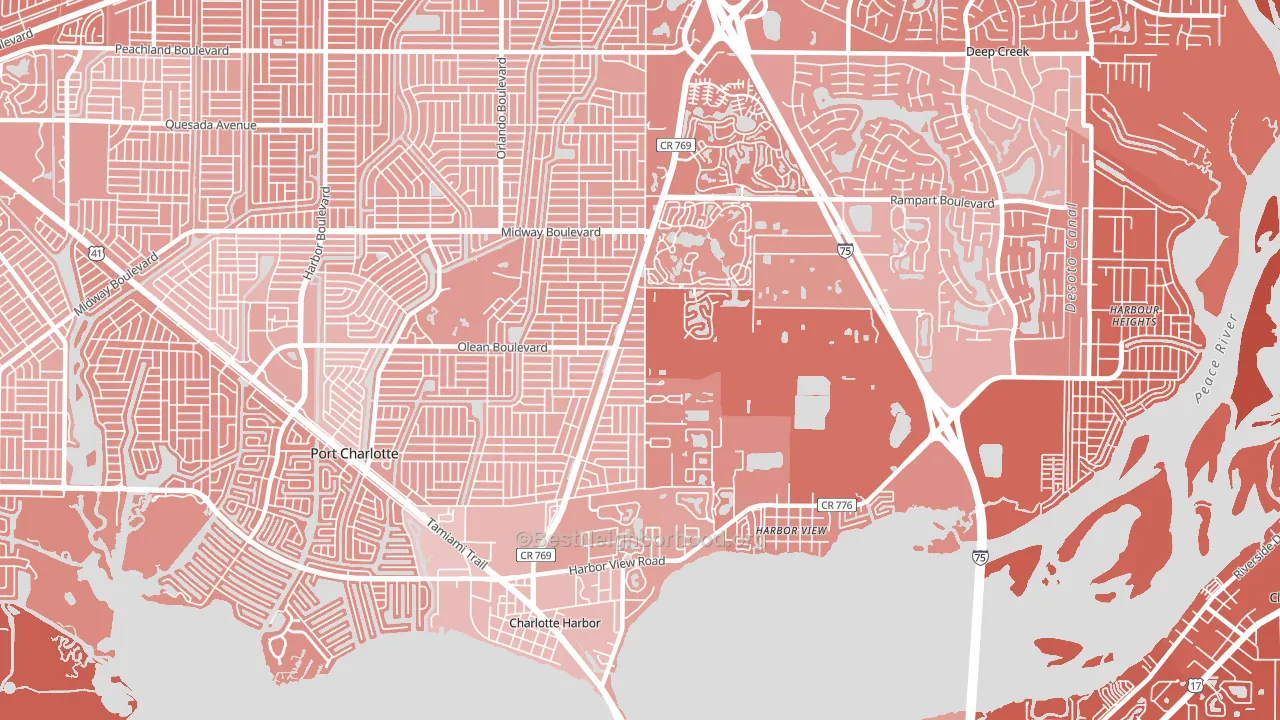 33980, FL block-group political-lean map