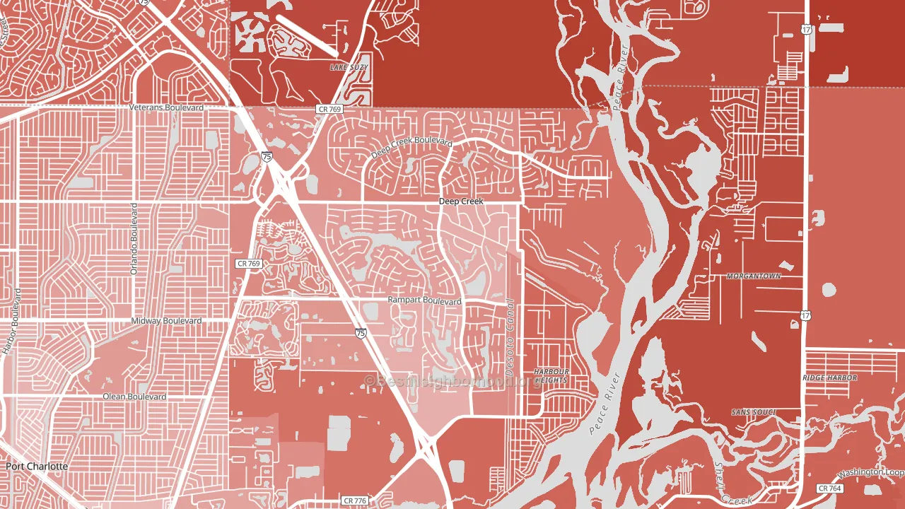 33983, FL block-group political-lean map
