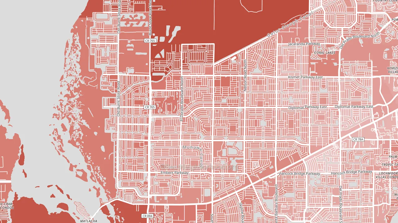 33993, FL block-group political-lean map