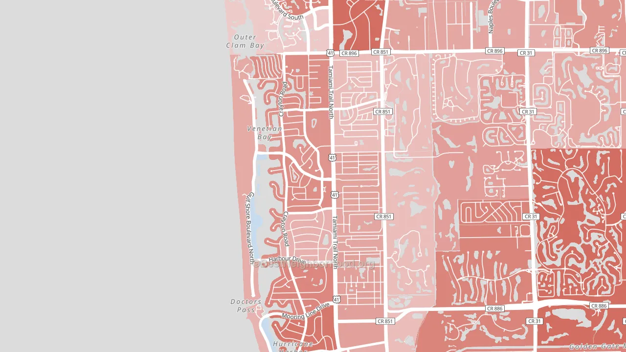 34103, FL block-group political-lean map