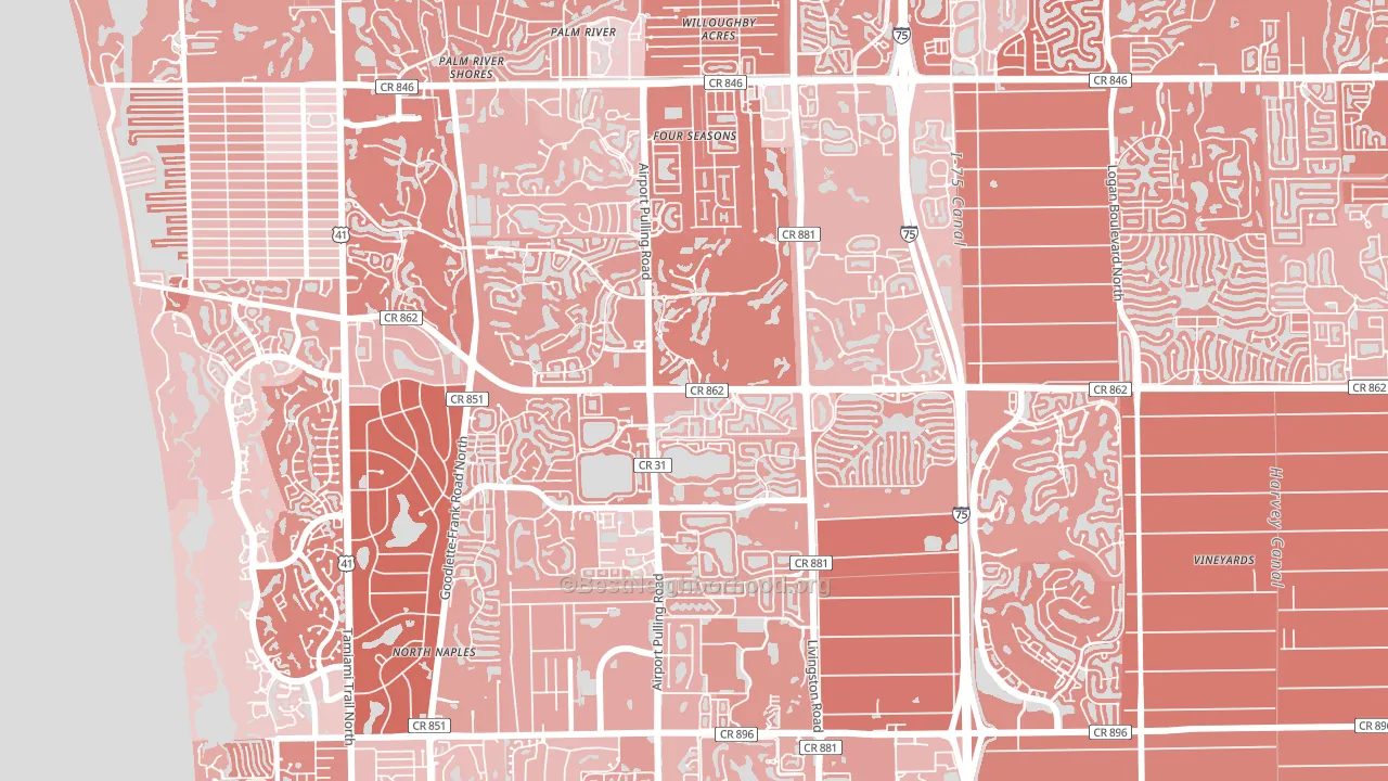 34109, FL block-group political-lean map