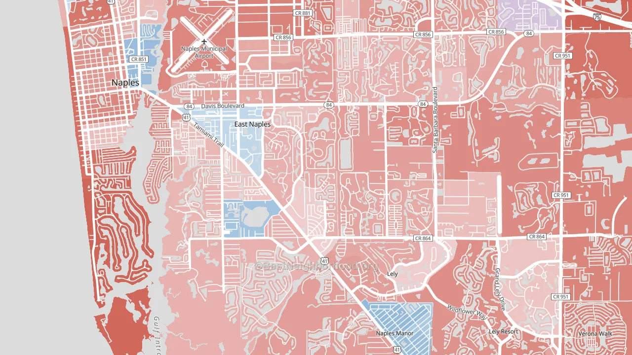 34112, FL block-group political-lean map