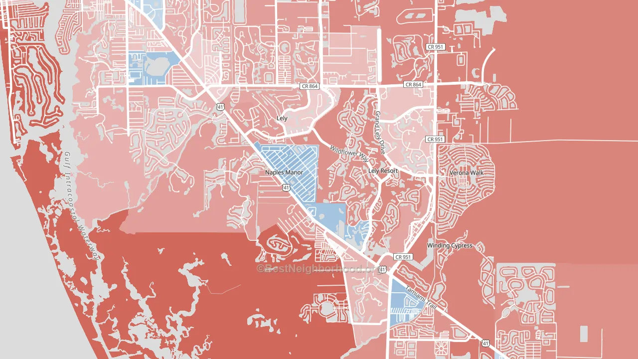 34113, FL block-group political-lean map