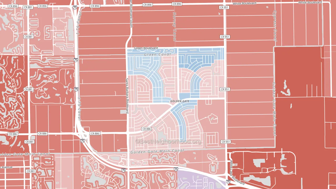 34116, FL block-group political-lean map