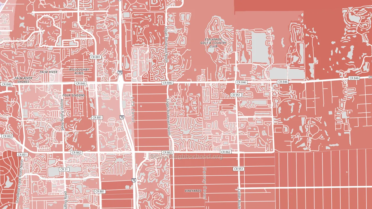 34119, FL block-group political-lean map