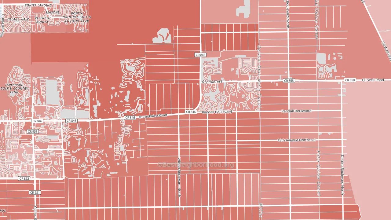 34120, FL block-group political-lean map