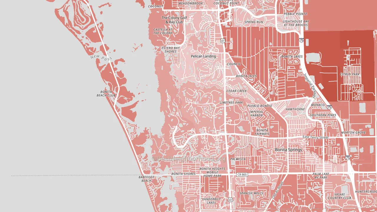 34134, FL block-group political-lean map