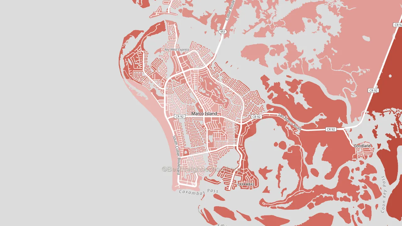 34145, FL block-group political-lean map