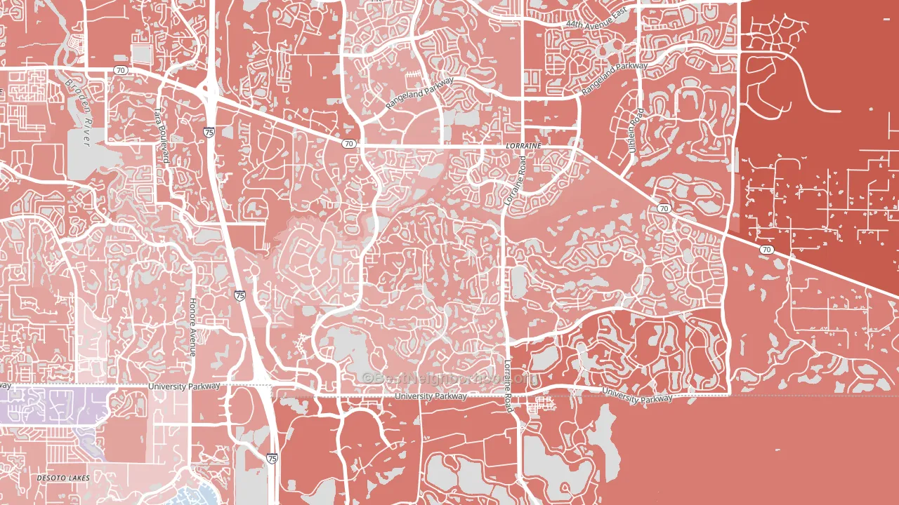 34202, FL block-group political-lean map