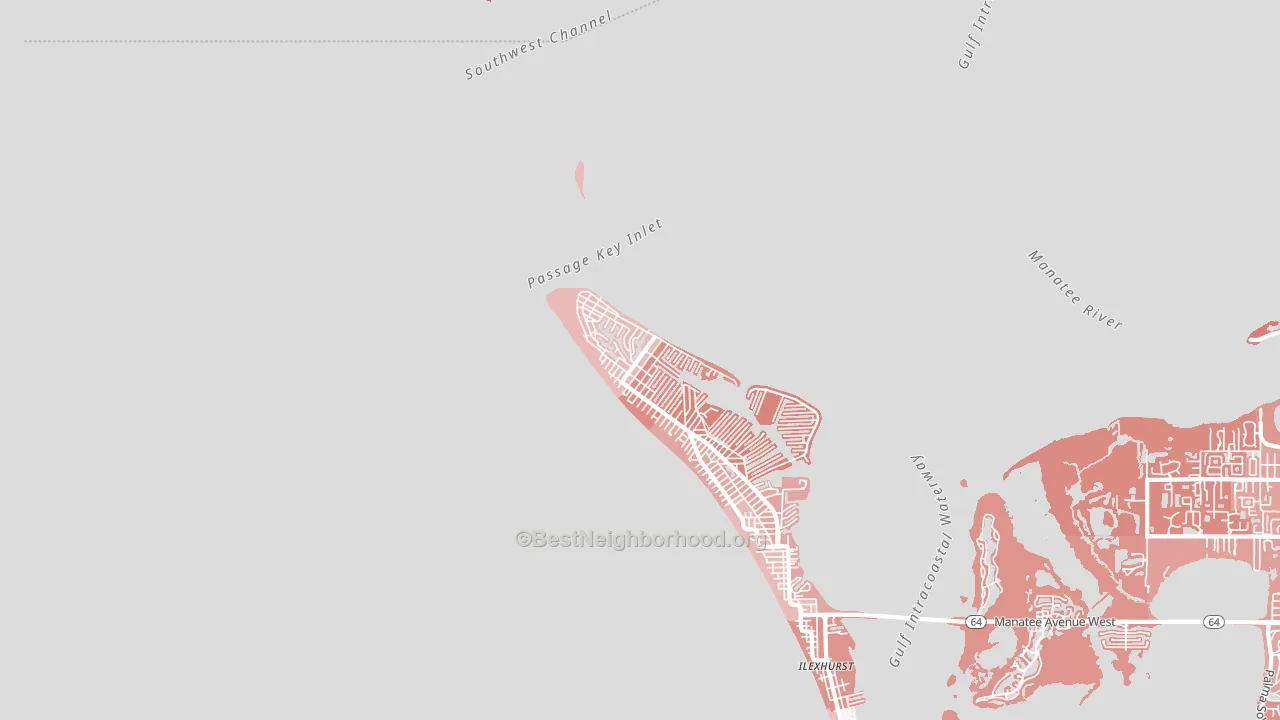 34216, FL block-group political-lean map