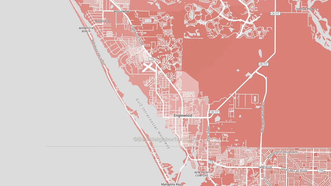 34223, FL block-group political-lean map