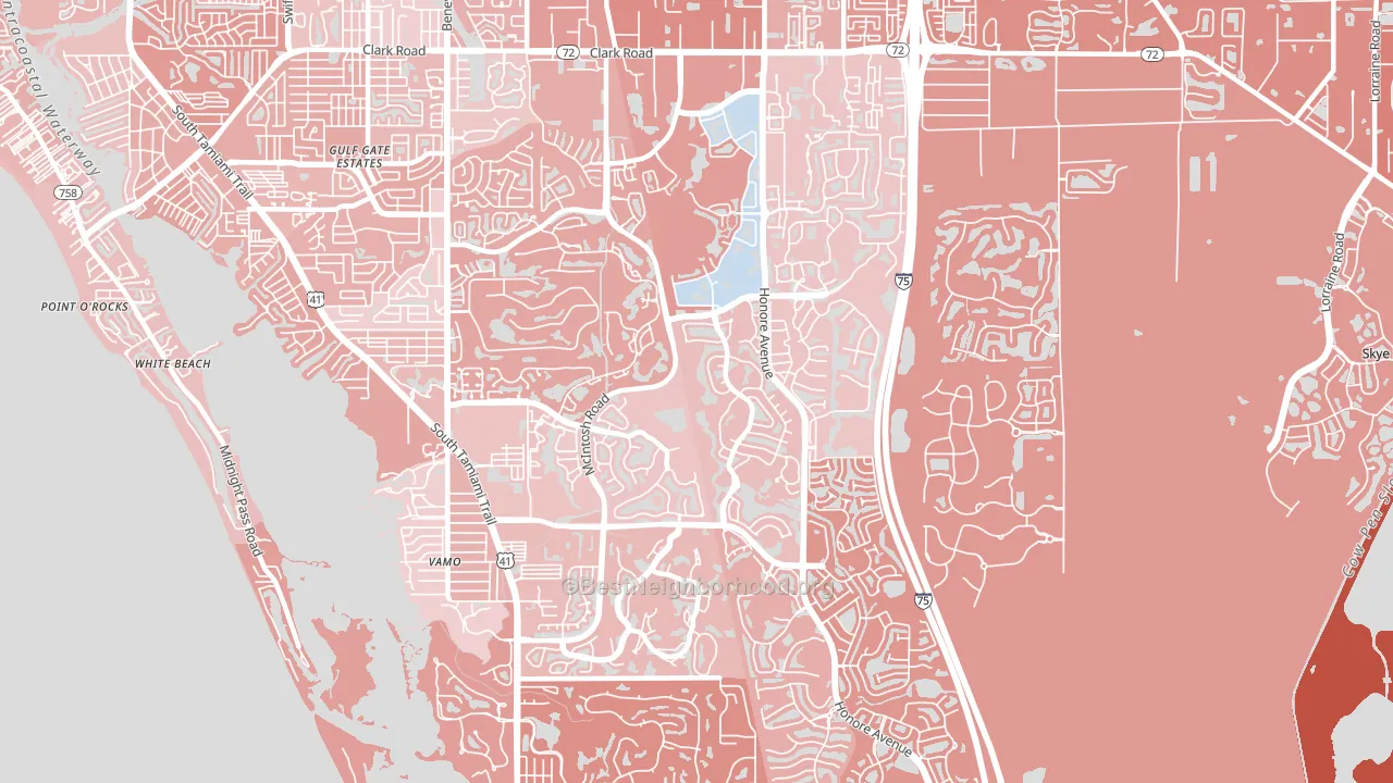 34238, FL block-group political-lean map