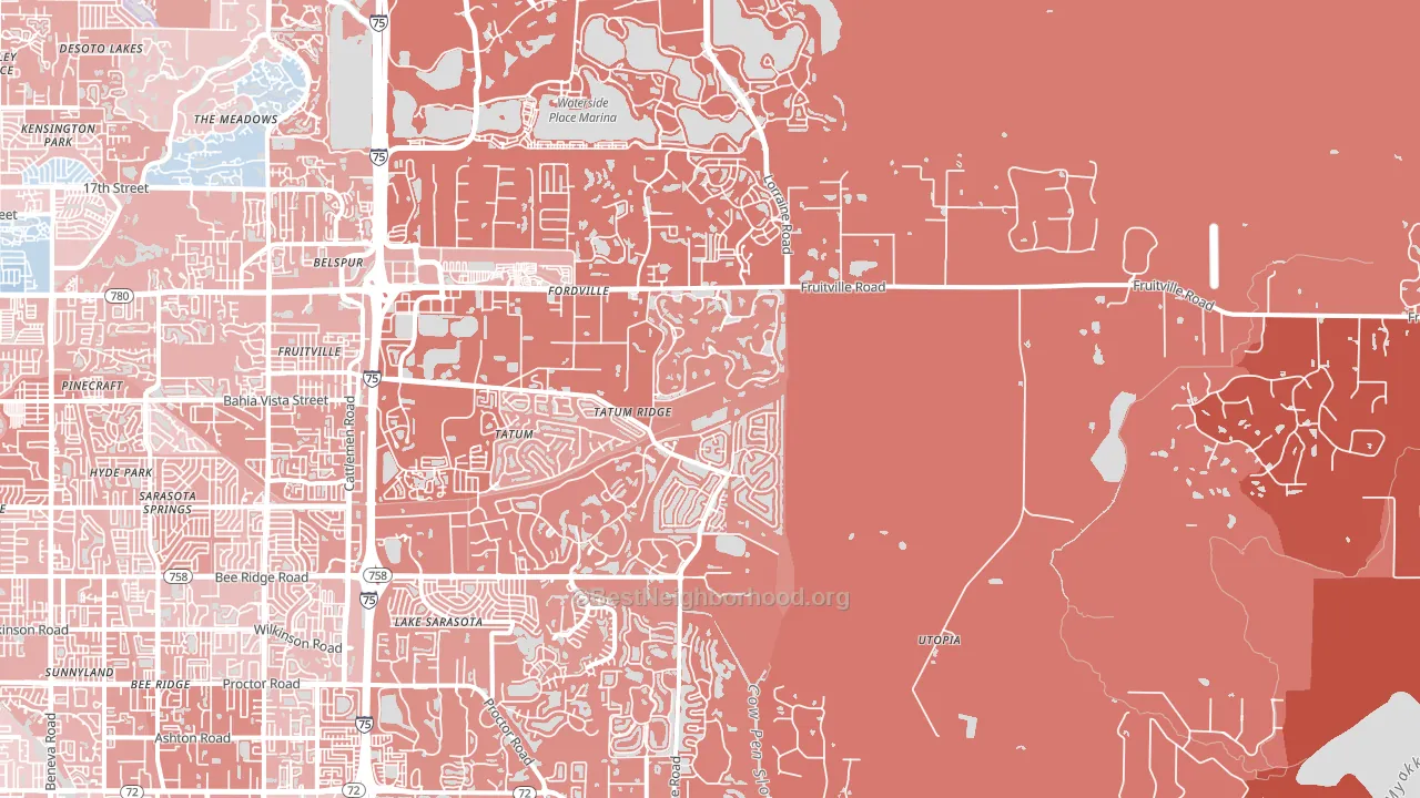 34240, FL block-group political-lean map
