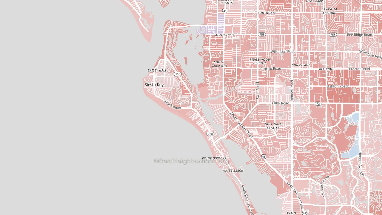 34242, FL block-group political-lean map
