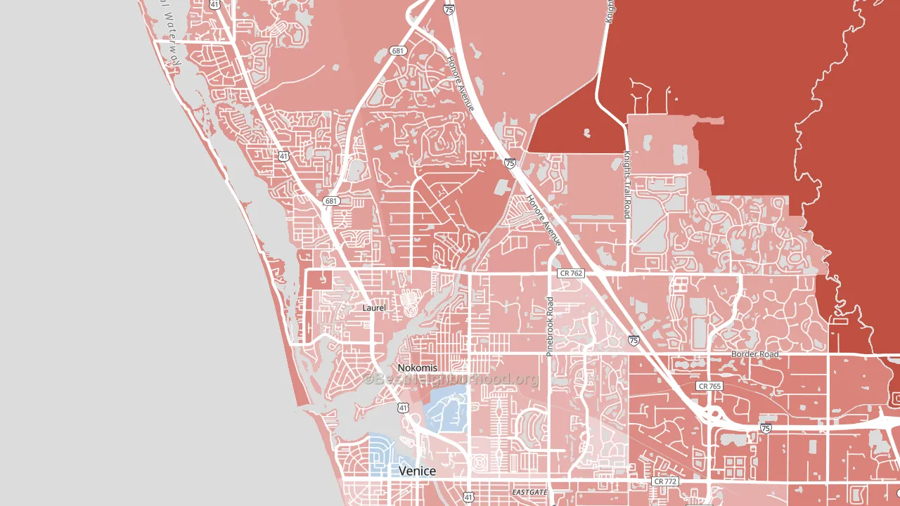 34275, FL block-group political-lean map