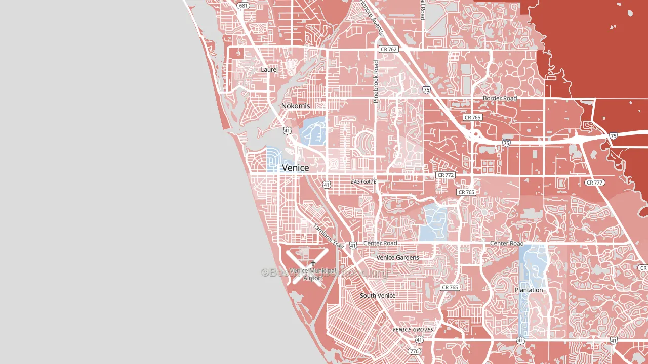 34285, FL block-group political-lean map