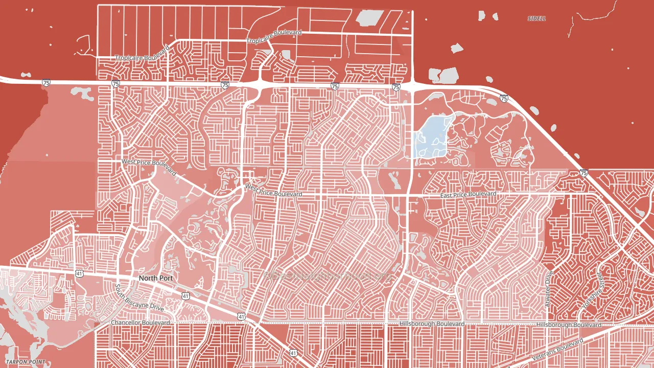 34286, FL block-group political-lean map