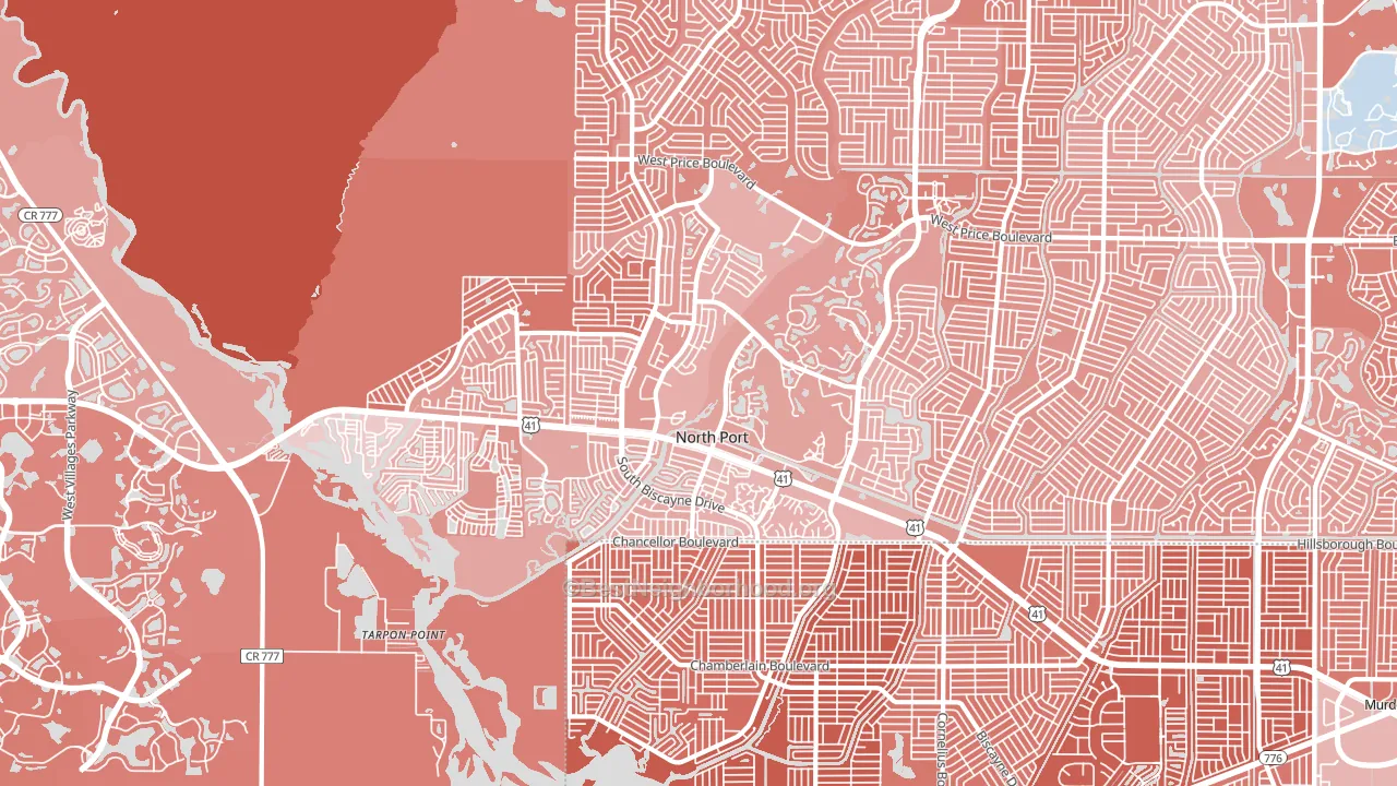 34287, FL block-group political-lean map