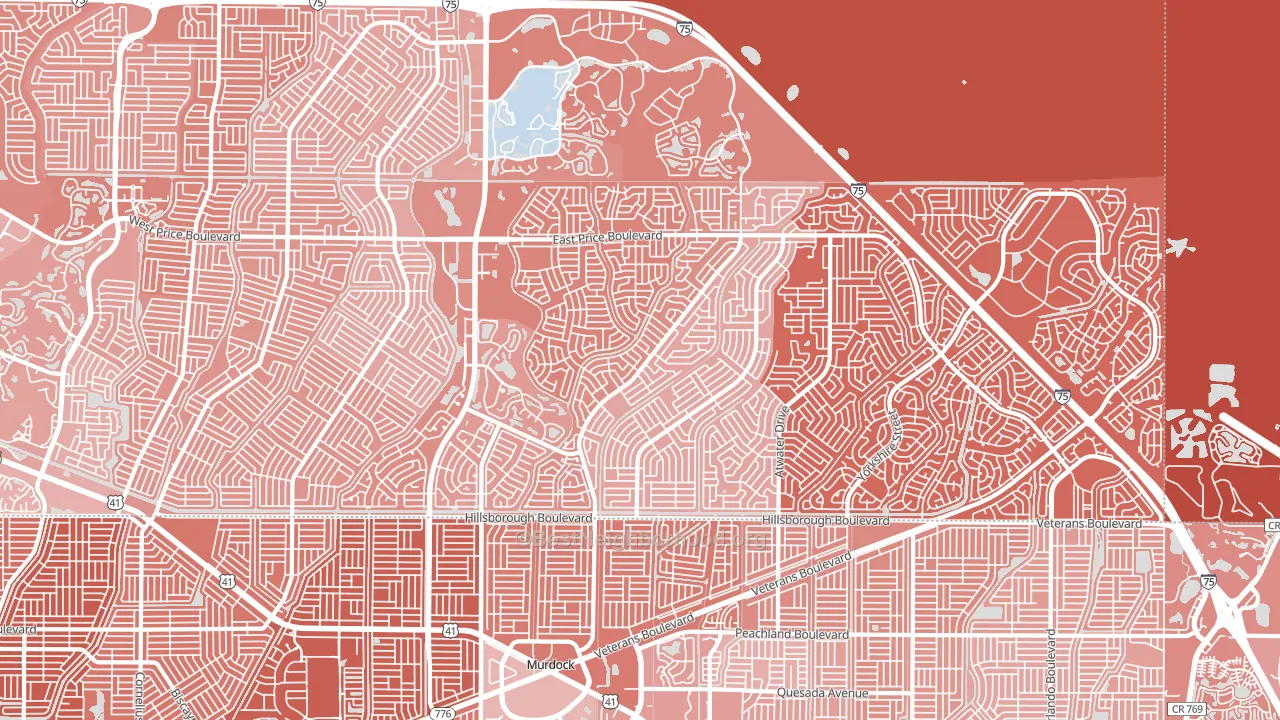 34288, FL block-group political-lean map