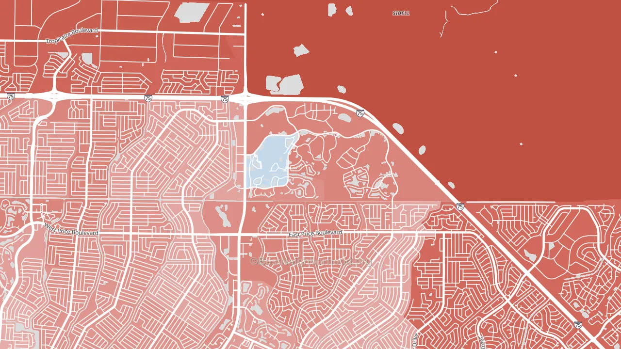34289, FL block-group political-lean map
